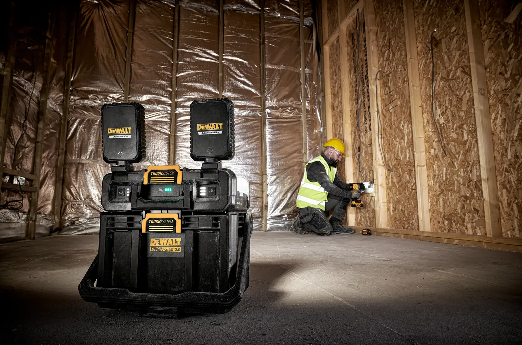 DEWALT® TOUGHSYSTEM® 2.0® Adjustable Work Light With Storage