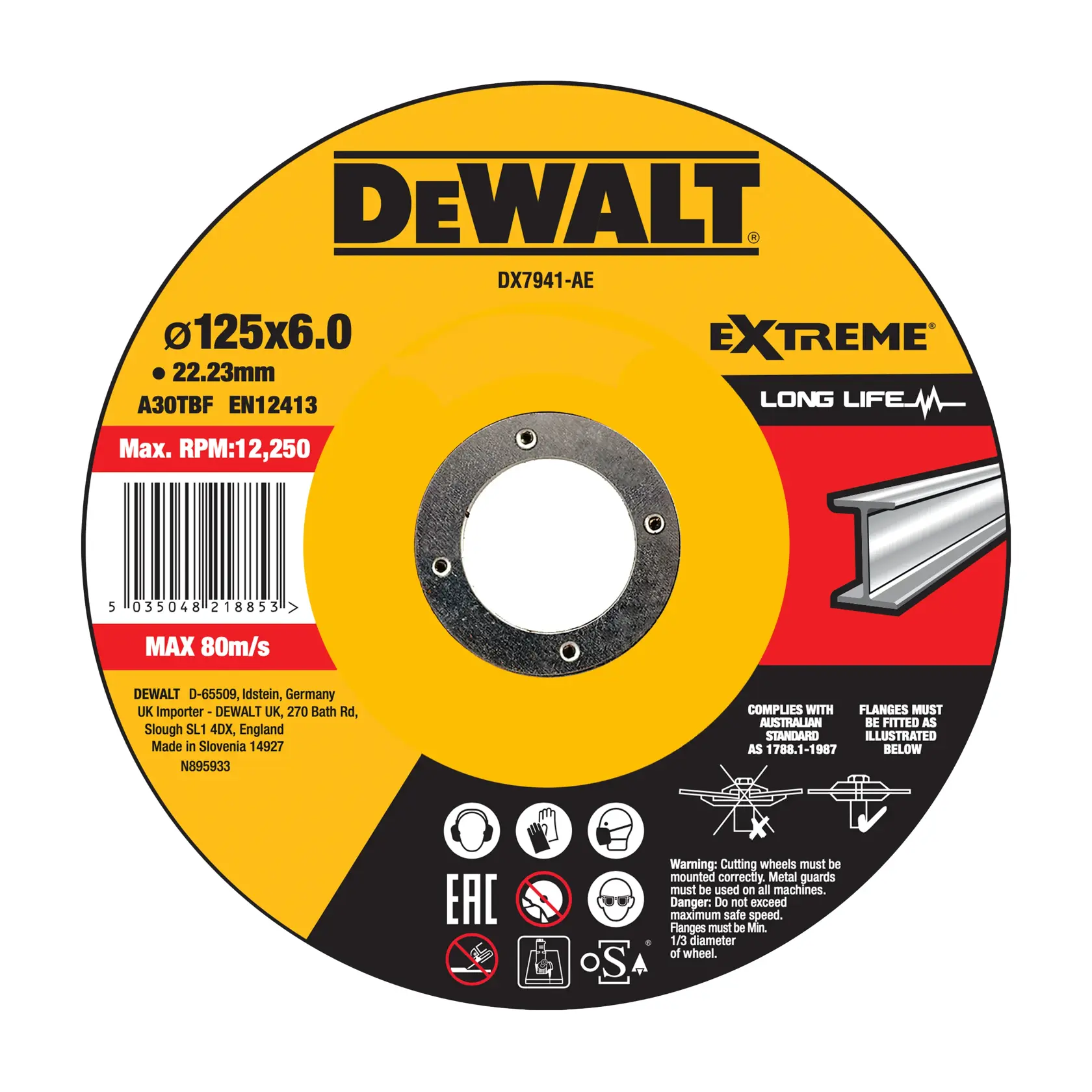 Graphic showing DEWALT XTREME Sub-Compact Series branding with the slogan 'Compact and Performance Packed' on a yellow background.
